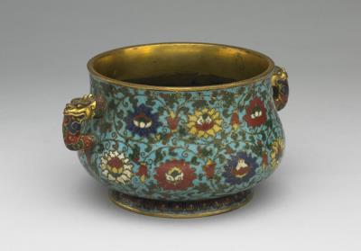 图片[2]-Cloisonne censer with dragon handles and lotus-spray decoration, Middle to late 15th century, Ming dynasty-China Archive